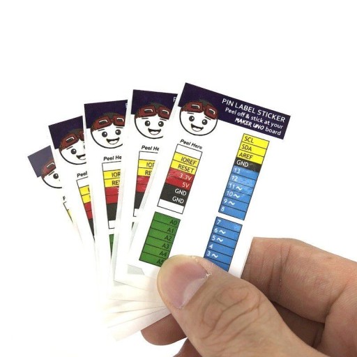 Pin Header Sticker - sada nálepiek pre Maker UNO