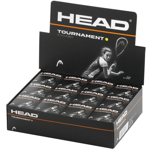 Squashová loptička Head Tournament, žltá bodka, 1 ks