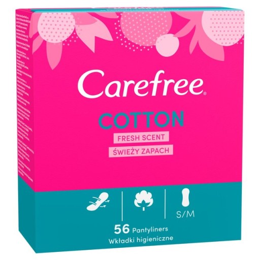 Carefree Cotton Fresh Scent hygienické vložky 56 ks.