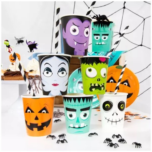 HALLOWEENSKÉ HRNČEKY, STRAŠNÉ MONSTERY, 220ml, 6 kusov