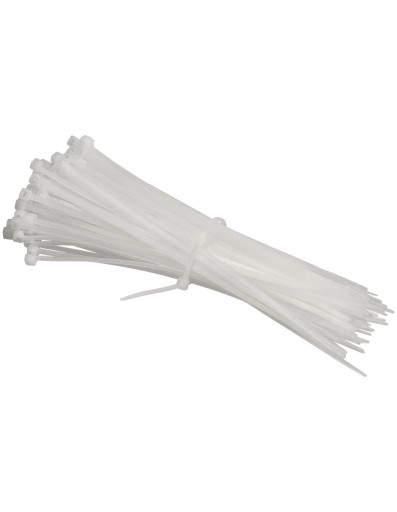 Sťahovacie pásky 3,6x200mm Biele 100 ks