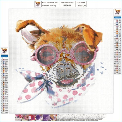 SADA DIAMANTOVÝCH VÝŠIVOK 5D Diamond Painting DOG Diamond Scrapbook
