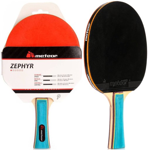 PING PONG BALLET METEOR ZEPHYR STOLNOTENISOVÁ RAKETA PING PONG