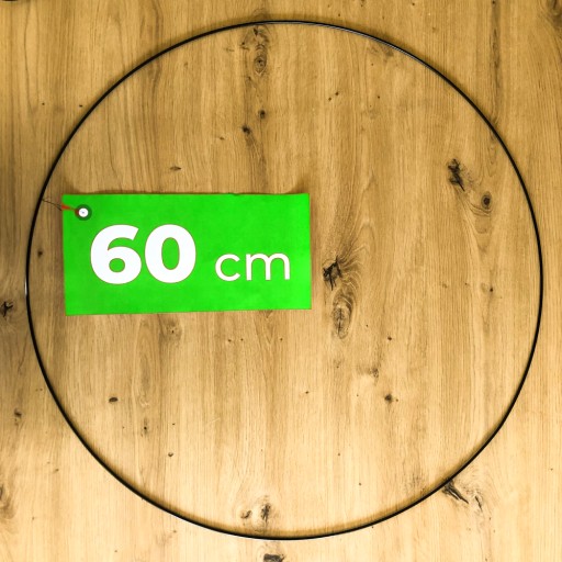 ČIERNA drôtená obruč na lapač snov, 60 cm