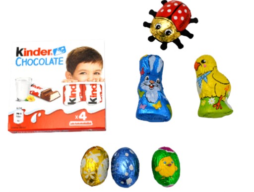 SADA sladkostí Kinder balíček Veľkonočný DOVOLENKA vajíčko darčekový zajačik