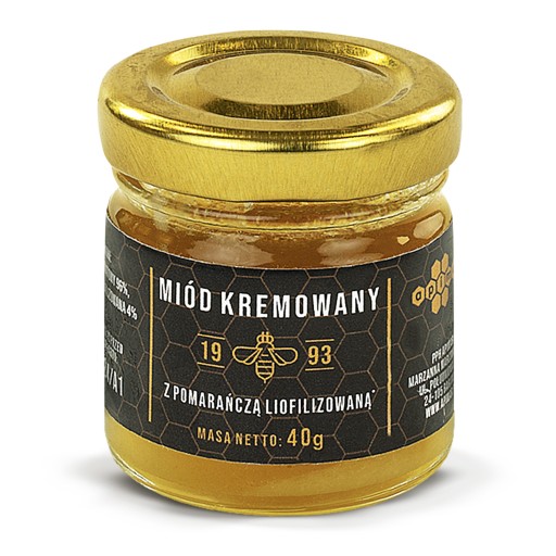 Smotanový MED s lyofilizovaným POMERANČOM 40g