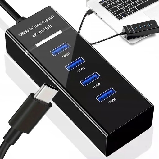 USB HUB TYP C 3.0 PORTOVÝ ROZDELOVACÍ ADAPTÉR 4xUSB