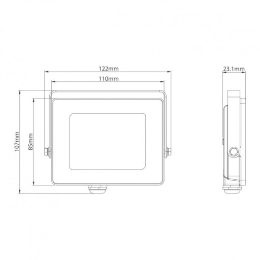 Svetlomet LED svietidlo 20W 4000K 1800lm IP65