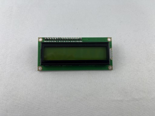 LCD DISPLEJ 1602 2x16 I2C CONVERTER čierne znaky žltozelené pozadie