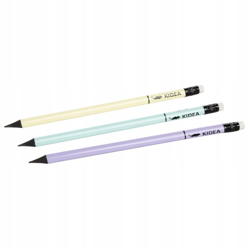 3 x PREMIUM ceruzka s gumou HB PASTEL KIDEA 97203