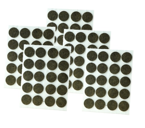 Plsťové podložky, priemer 18 mm, 100 ks, plsť na nábytok