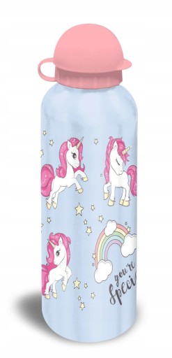 Hliníková fľaša na vodu, detská fľaša KIDS Euroswan Unicorn Unicorn 500ml