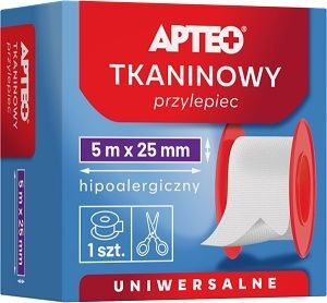 Lepidlo na tkaniny Apteo Care na rolke 25mm x 5m 1 kus