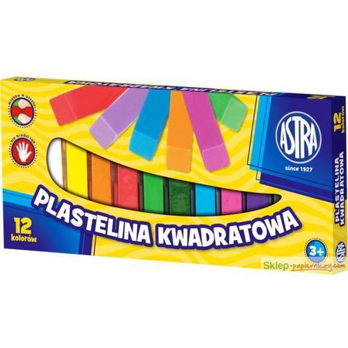 Štvorcová plastelína 12 farieb Astra