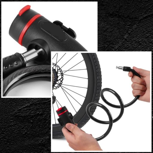ZÁMOK NA BICYKEL ZÁMOK NA BICYKEL BEZPEČNOSTNÝ KÁBEL KĽÚČ