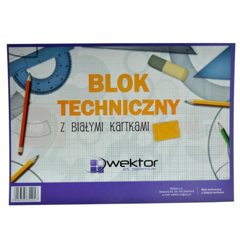 Technická podložka, A3, 140 g/m2, 10 listov, biela
