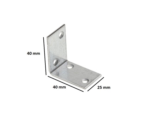 ÚZKÝ UHOL 40x40x25mm SPOJENIE 10 KS