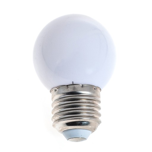 E27 LED guľová žiarovka 1W RGB Farebná dekoratívna