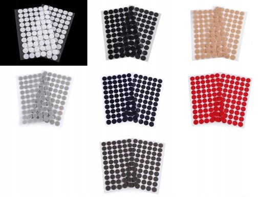 PEVNÉ SAMOLEPIACE KRÚŽKY NA VELCRO KRÚŽKY 15mm SVETLÁ KRÉMOVÁ 60 ks.