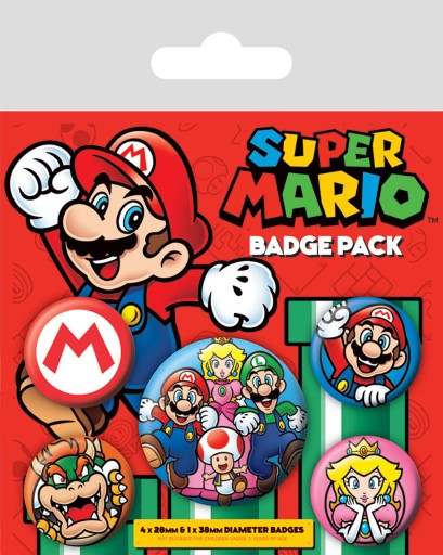 SUPER MARIO odznakové ihlice do batohu na oblečenie