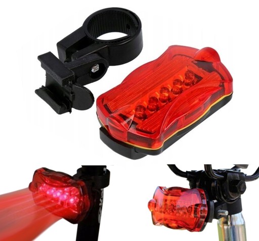 BICYKLOVÉ OSVETLENIE BICYKLOVÉ ZADNÉ SVETLÁ 5 LED XY103