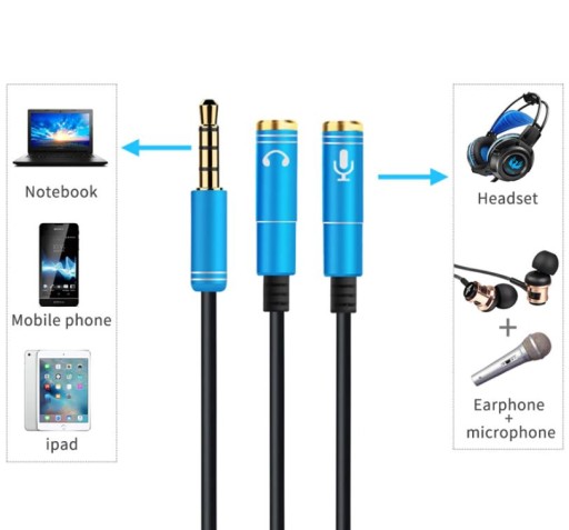 Adaptér na kábel slúchadiel Splitter Jack 3.5 KVALITA
