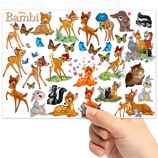 UMÝVAJÚCE DOČASNÉ TETOVANIE PRE DETI DETSKÉ BAMBI ORIGINÁLNE DIZAJNY