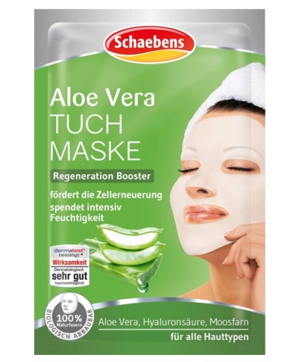 Schaebens, Pleťová maska s výťažkami. z aloe, 1 ks