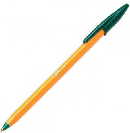 Oranžové pero Bic, zelené