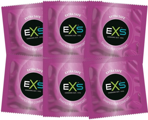 EXS EXTRA SAFE zahustené kondómy, extra zvlhčené, sada 25 ks.