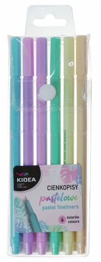Kidea pastelové jemné linky 6 farieb