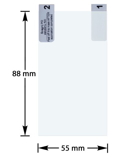 2ks ochranná fólia na obrazovku GPS 88 x 55 mm 4,1 palca 16:10