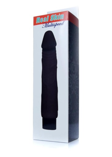 ČIERNY CYBER KOŽENÝ VIBRÁTOR, PRÍRODNÝ PENIS