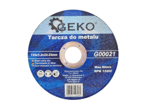 GEKO KOVOVÉ REZNÉ KOTÚČE 125*1,2*22,2mm