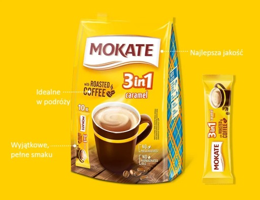 Z NEMECKA Mokate Caramel 3v1 Coffee Drink 10 ks.