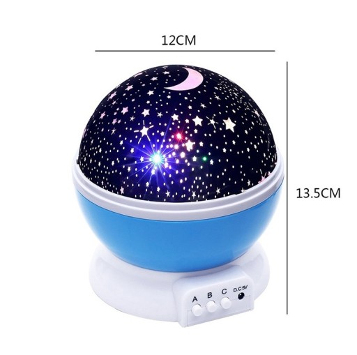 ROTAČNÁ NOČNÁ LAMPA STARS SKY PROJECTOR 2v1