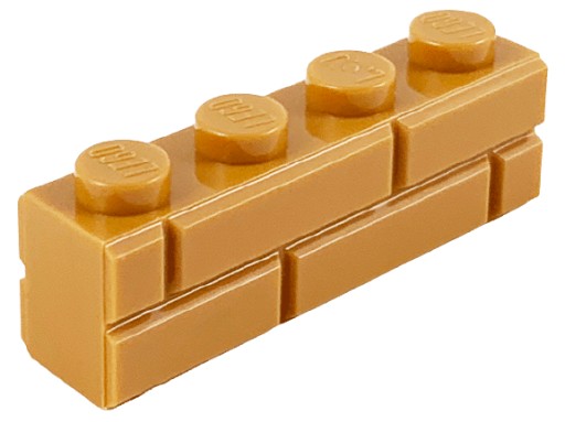 LEGO 15533 TEHLA 1x4 nugát stredná NOVINKA (8g) 4 ks.