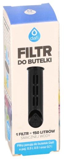 Filter na fľašu Dafi Soft Solid, 1 ks, ČIERNA