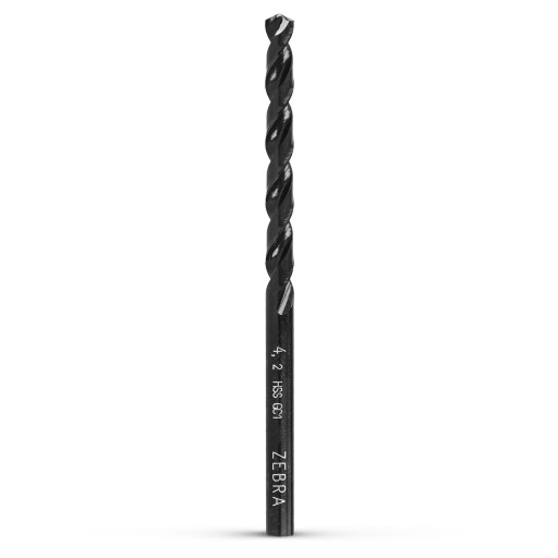 Vrták do kovu 4,2 mm špirálový HSS ZEBRA DIN338 130° do ocele WURTH 4,2 mm