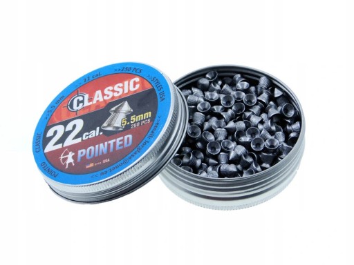 Guľôčky do vzduchovej pištole špicaté, vrúbkovaný hrot, 1,02 g, kal 5,5 mm 2