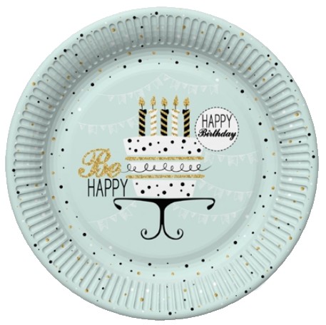 NARODENINOVÉ TANIERE PAPIEROVÁ TORTA 18cm 8 ks