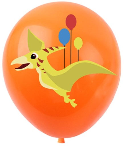NARODENINOVÉ BALÓNY FAREBNÉ DINOSAURY DINO HEL 8 ks