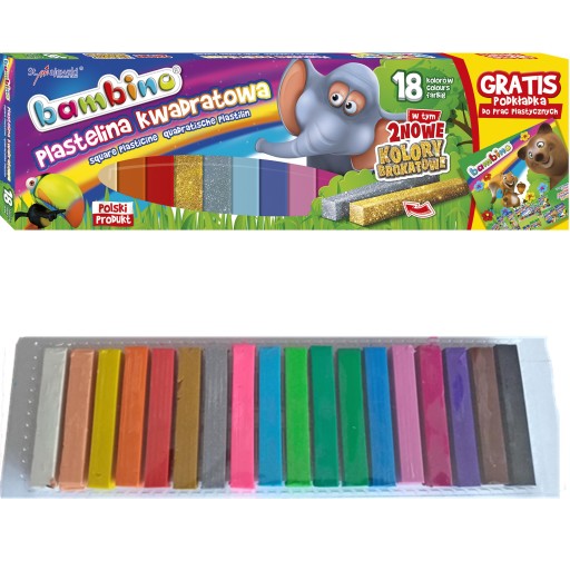 BAMBINO PLASTICINE 18 FARIEB + PODLOŽKA ZDARMA