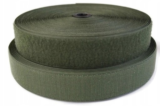 VELCRO 30mm KRAJČÍRSKA PÁSKA OBOJSTRANNÁ 3cm - OLIVOVÁ