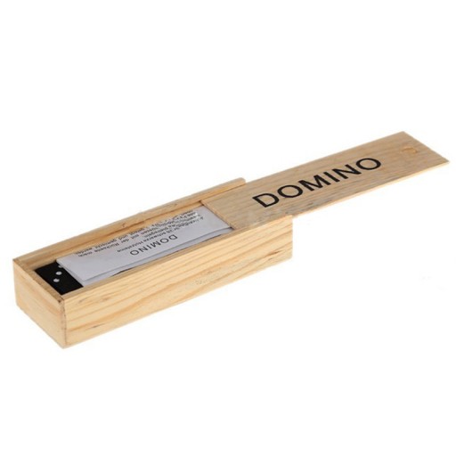 DREVENÁ HRA DOMINO V KRABIČKE 28 ELEMENTOV