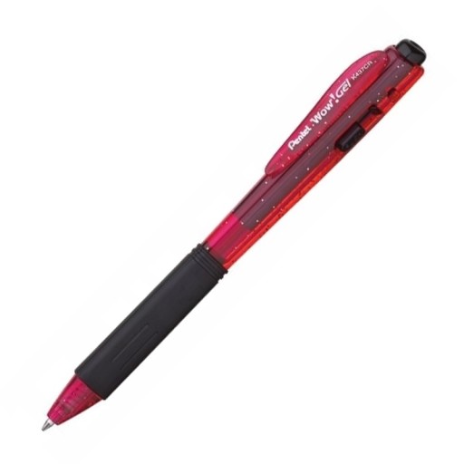 Pentel K437CR gélové pero 0,7 mm WOW červené