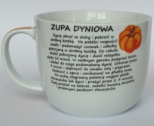 BANQUET VEĽKÝ hrnček TEKVICOVÁ POLIEVKA S RECEPTOM 730ml VEĽKÁ hrnčeková miska
