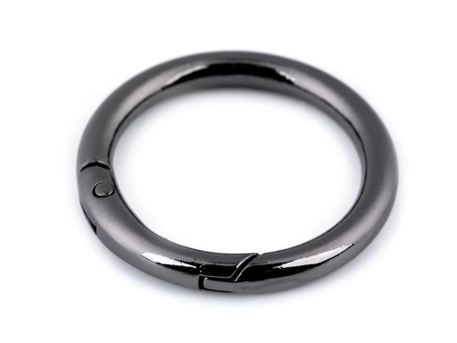 Okrúhla niklová karabínka, priemer 32 mm, 1 ks.