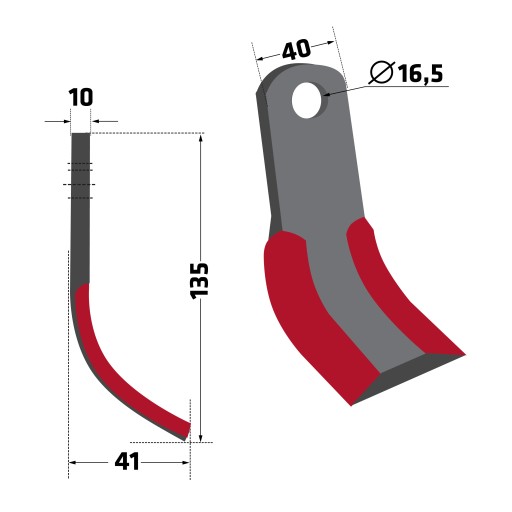 Nôž Y Knives MAL-30 pre Kverneland Maletti Pronar