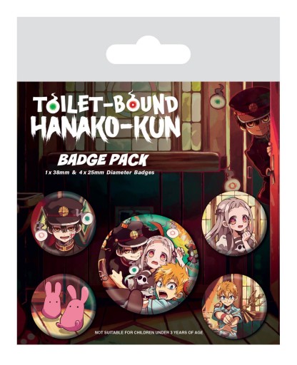 Špendlíky viazané na toaletu Anime špendlíky do batohu Sada 5 kusov, mix vzorov